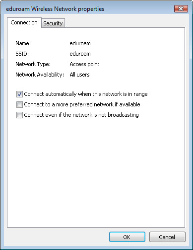 Windows Vista Manual Connection Details 3