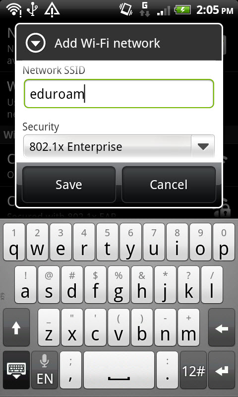 Configure Eduroam 1