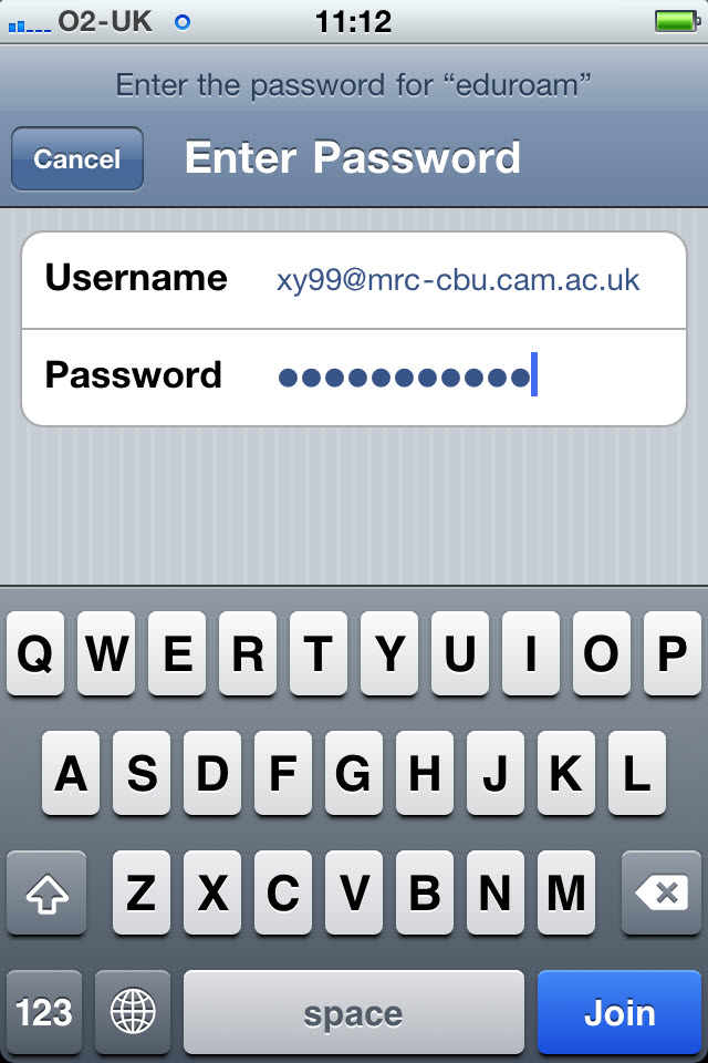 Enter Credentials