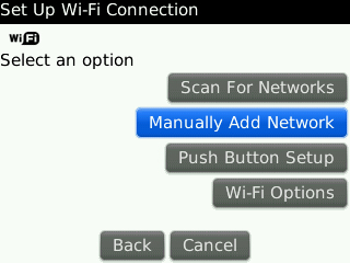 Manuall Add Network