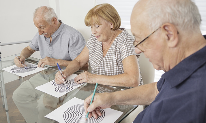 Mid-life activities protect old-age cognition against brain decline